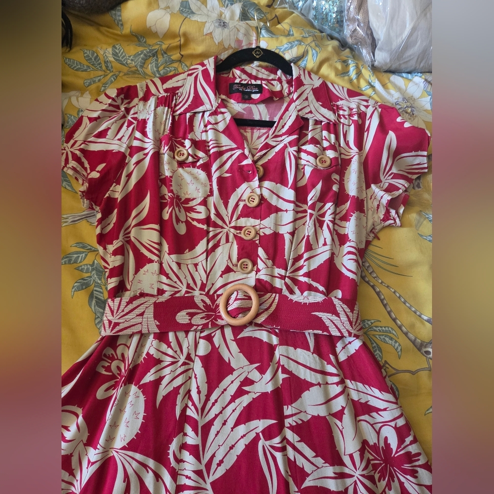 Trashy Diva Sweetie Cactus Rouge Dress Size 14 GUC - Picture 7 of 11